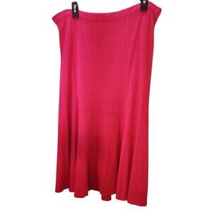 Vintage Philippe Marques Magenta Knit Skirt 80s 90s Style A-Line Midi Size XL